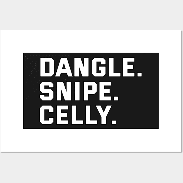 DANGLE. SNIPE. CELLY. Wall Art by HOCKEYBUBBLE